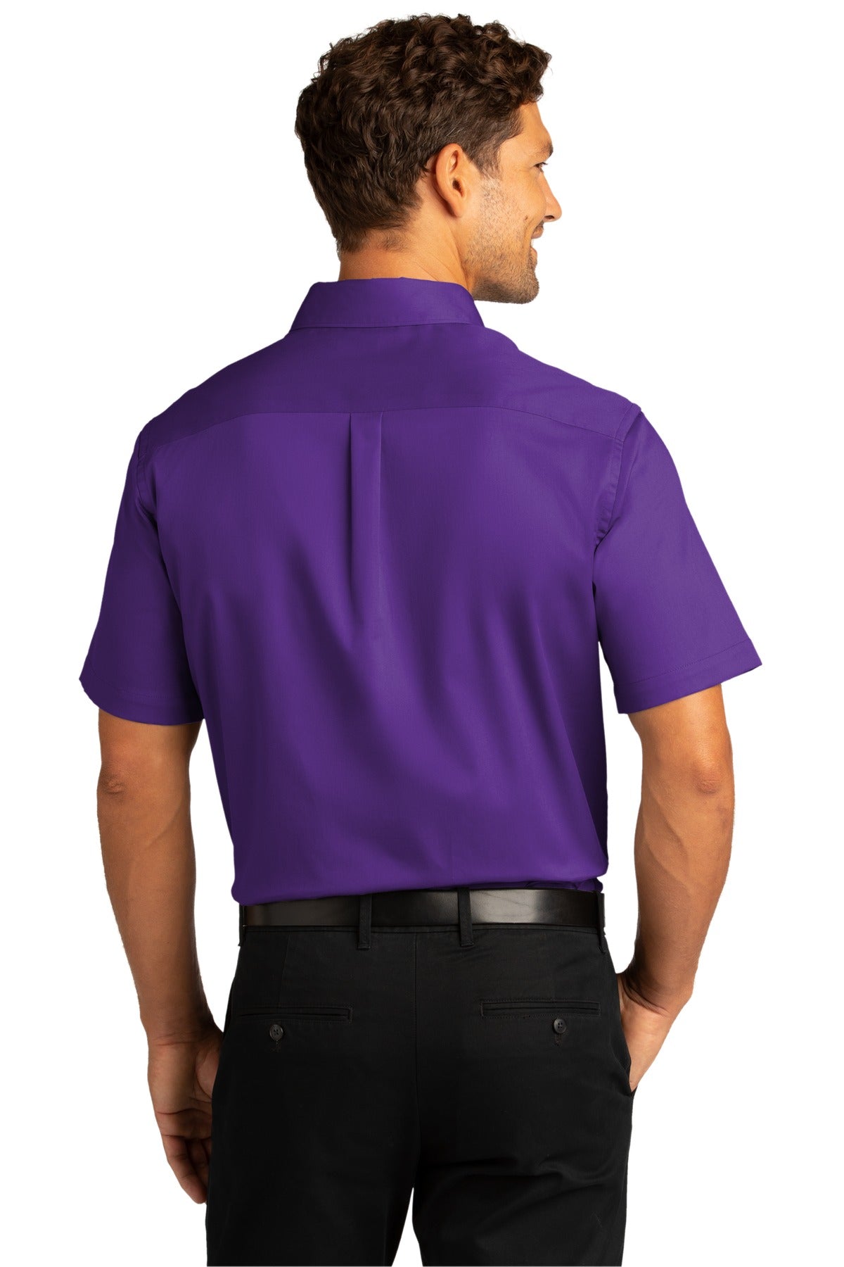 Port Authority Men's Short Sleeve SuperPro React Twill Shirt. W809 1 of 2