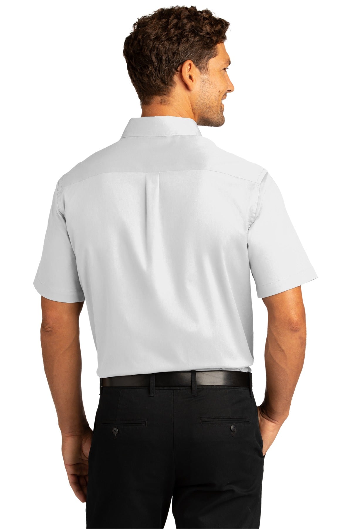 Port Authority Men's Short Sleeve SuperPro React Twill Shirt. W809 1 of 2