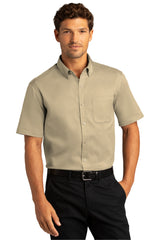 Port Authority Men's Short Sleeve SuperPro React Twill Shirt. W809 1 of 2