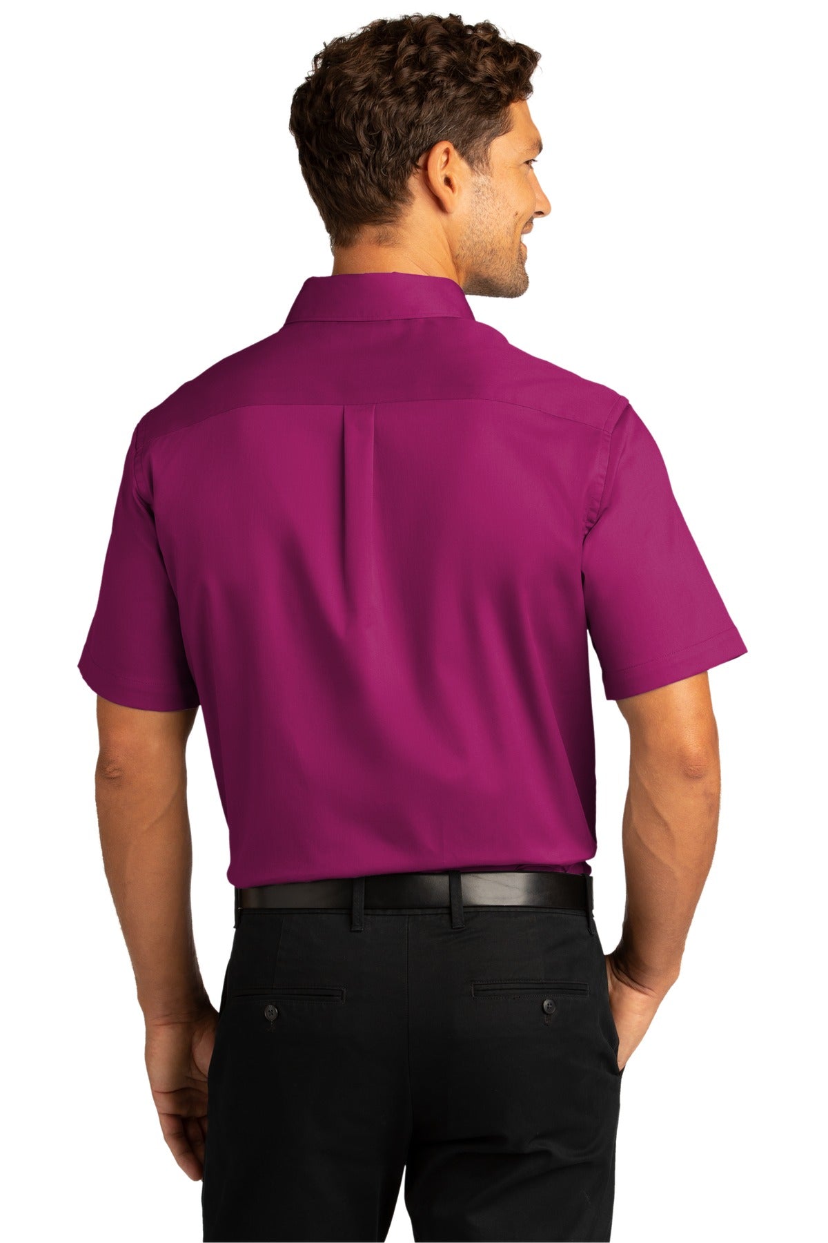 Port Authority Men's Short Sleeve SuperPro React Twill Shirt. W809 1 of 2
