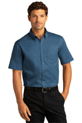 Port Authority Men's Short Sleeve SuperPro React Twill Shirt. W809 1 of 2