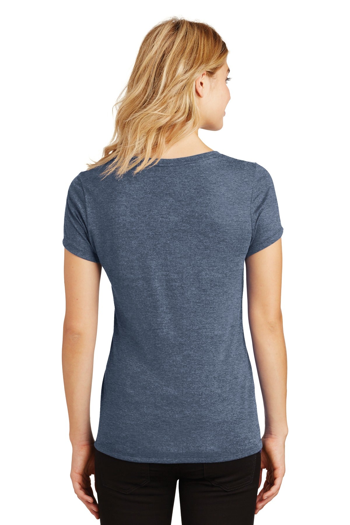 District Women's Perfect Tri V-Neck Tee. DM1350L 1of2 District