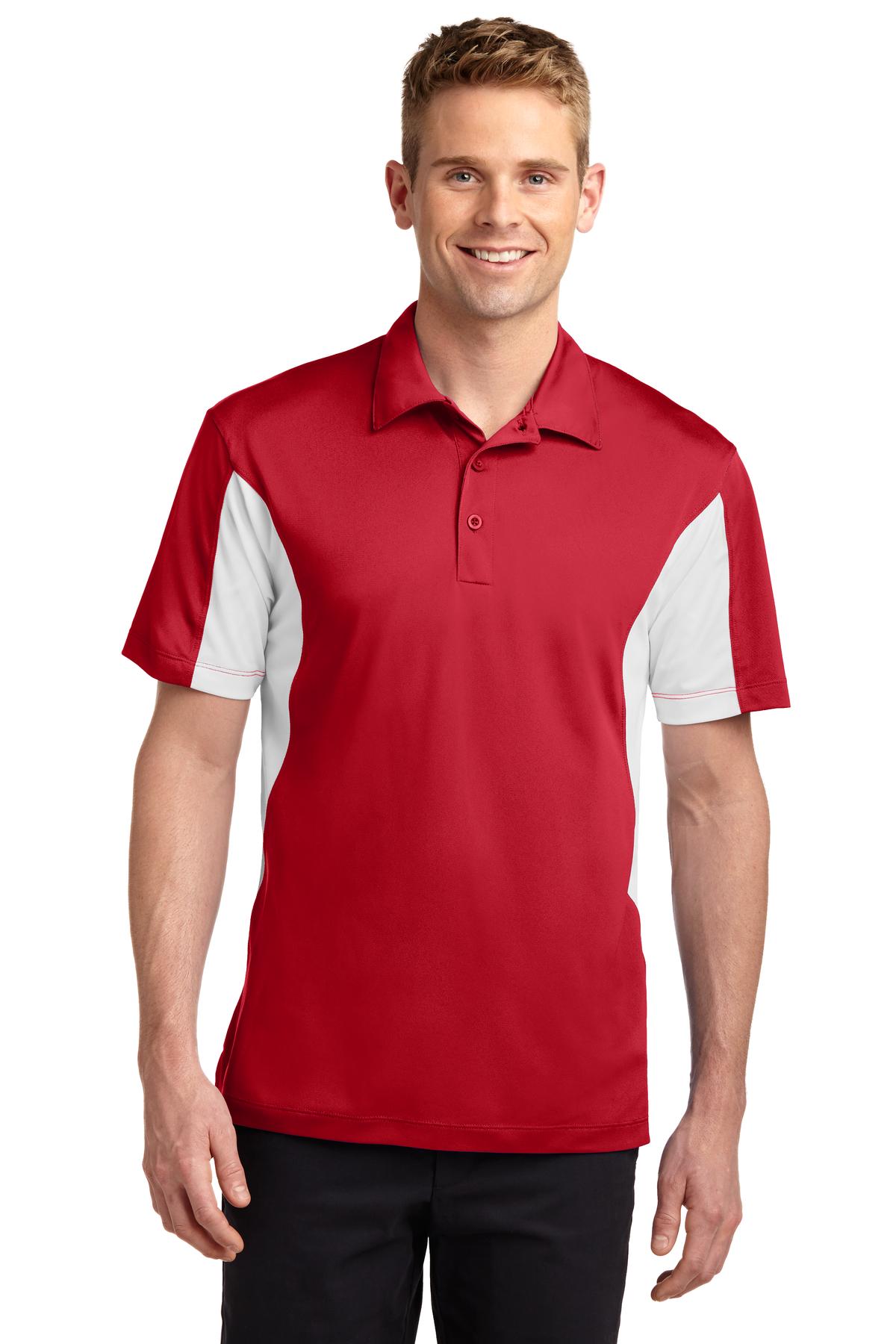 Sport-Tek Men's Side Blocked Micropique Sport-Wick Polo. ST655 2 of 2