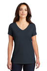 District Women's Perfect Tri V-Neck Tee. DM1350L District