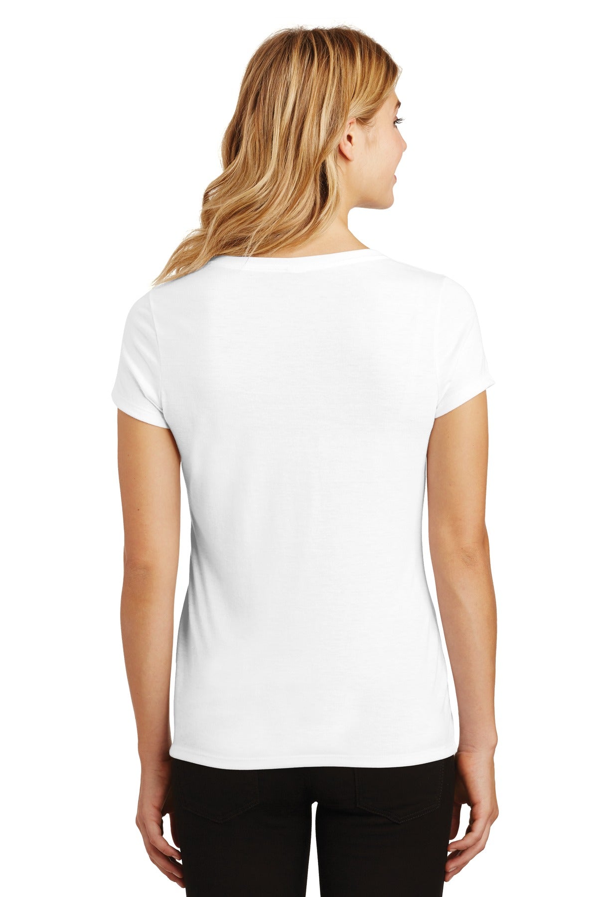 District Women's Perfect Tri V-Neck Tee. DM1350L 1of2 District