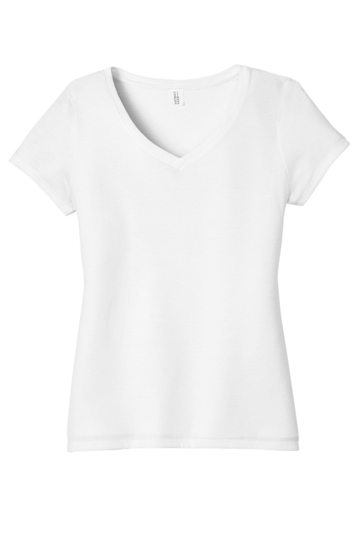 District Women's Perfect Tri V-Neck Tee. DM1350L 1of2 District