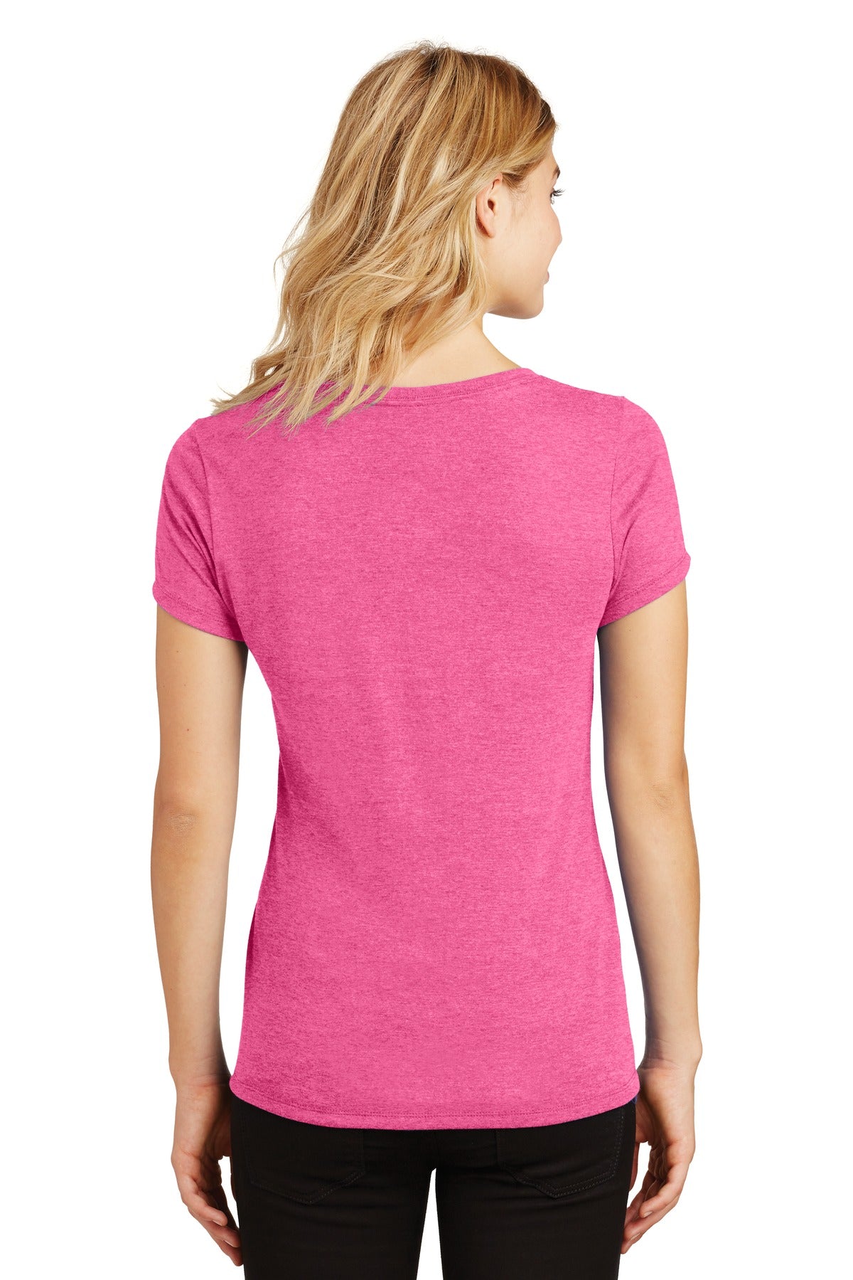 District Women's Perfect Tri V-Neck Tee. DM1350L 1of2 District