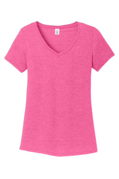 District Women's Perfect Tri V-Neck Tee. DM1350L 1of2