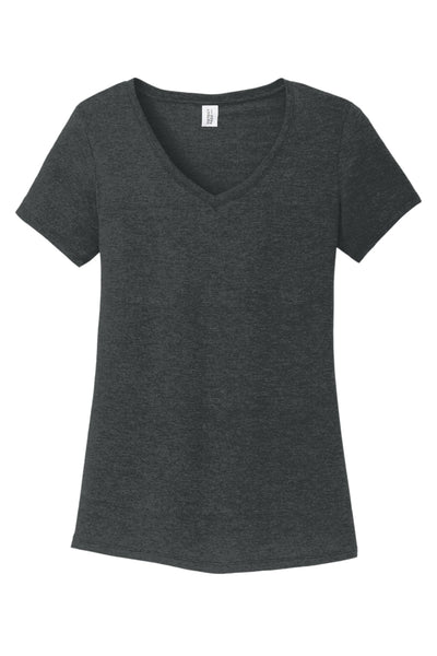District Women's Perfect Tri V-Neck Tee. DM1350L 1of2