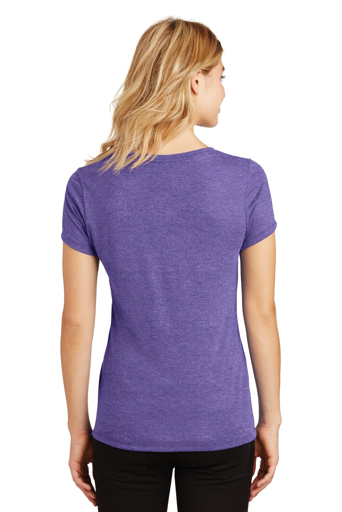 District Women's Perfect Tri V-Neck Tee. DM1350L 1of2 District