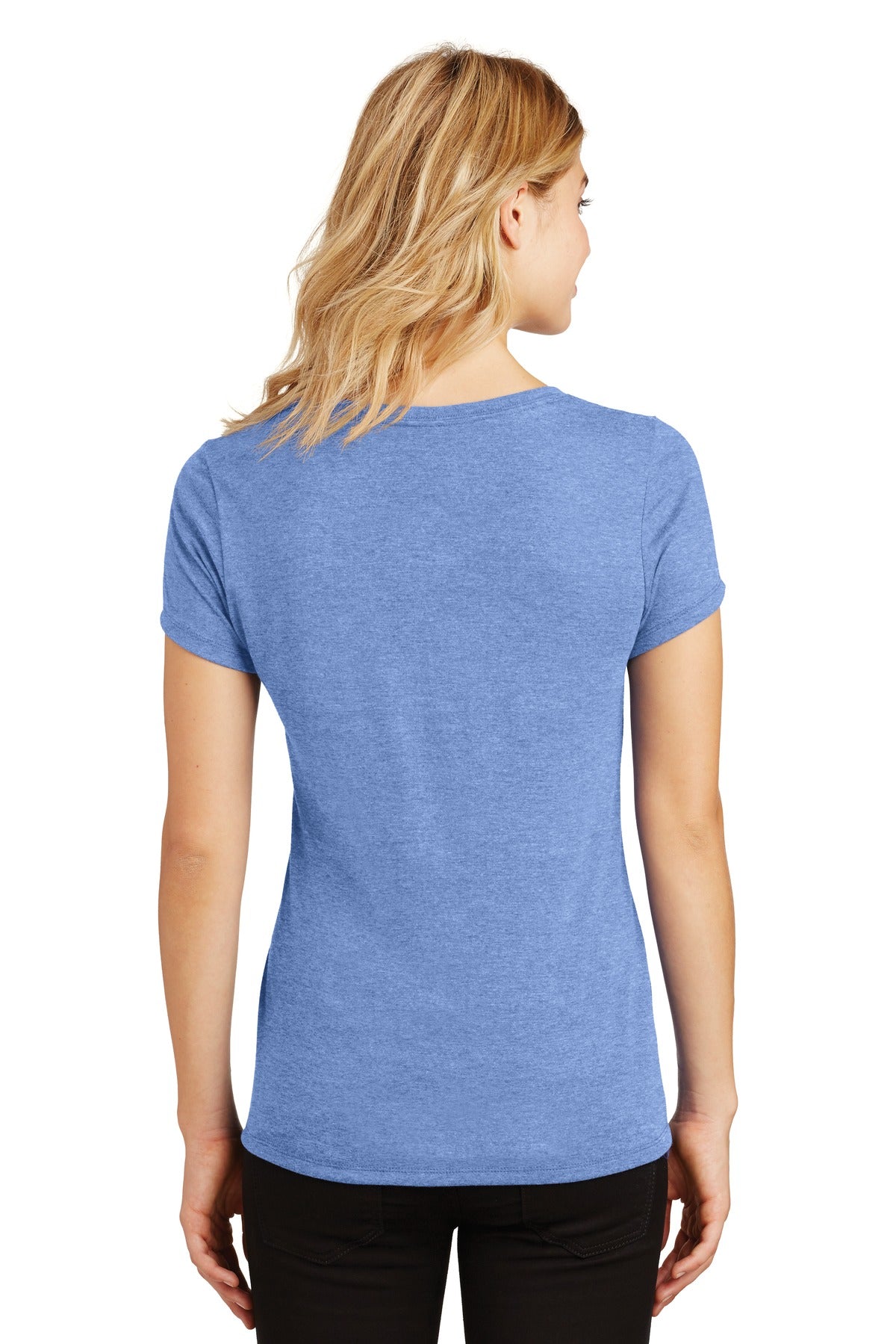 District Women's Perfect Tri V-Neck Tee. DM1350L 1of2 District