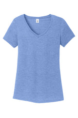 District Women's Perfect Tri V-Neck Tee. DM1350L 1of2 District