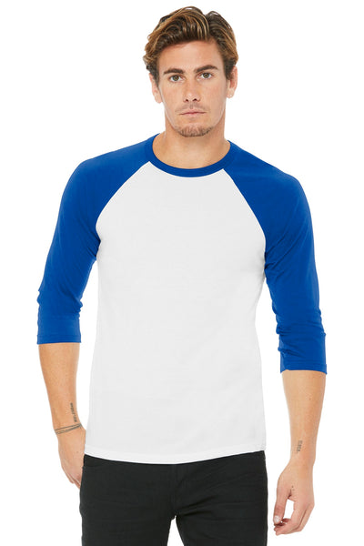 BELLA+CANVAS  Men's 3/4-Sleeve Baseball Tee. BC3200 1 of 2