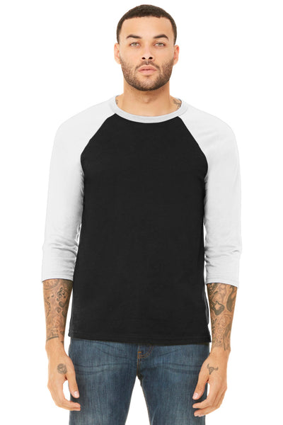 BELLA+CANVAS  Men's 3/4-Sleeve Baseball Tee. BC3200 1 of 2