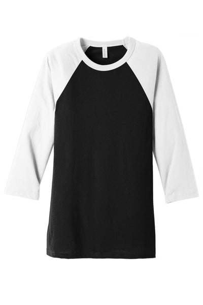 BELLA+CANVAS  Men's 3/4-Sleeve Baseball Tee. BC3200 1 of 2