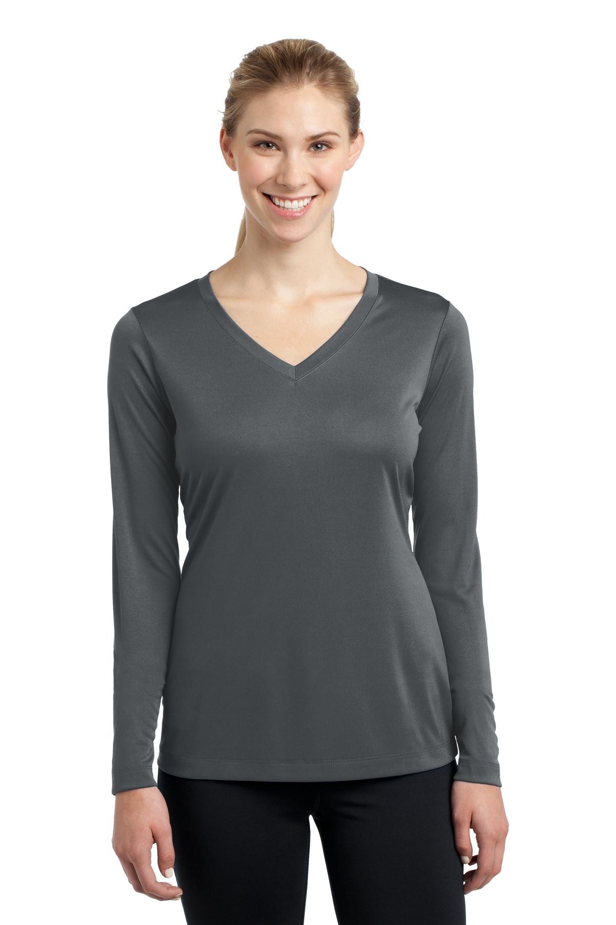 Sport-Tek Women's Long Sleeve PosiCharge Competitor V-Neck Tee LST353LS