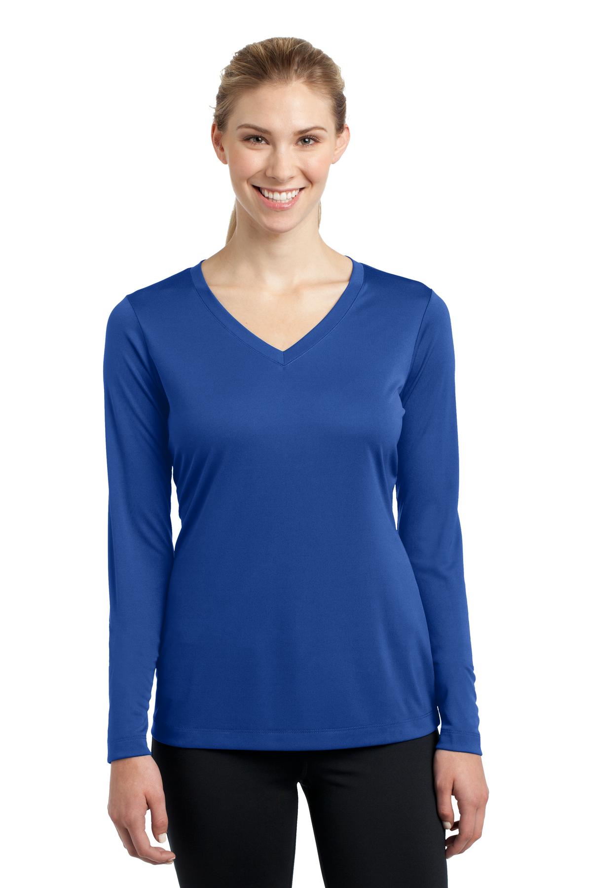 Sport-Tek Women's Long Sleeve PosiCharge Competitor V-Neck Tee LST353LS