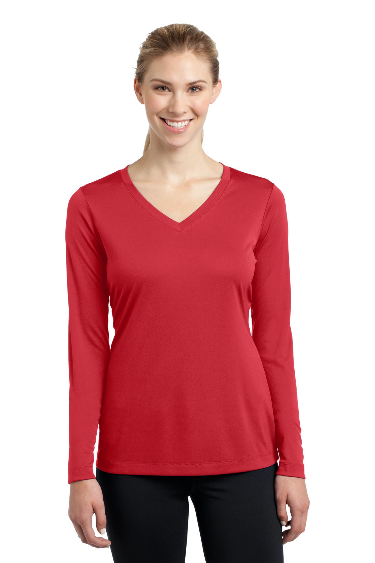 Sport-Tek Women's Long Sleeve PosiCharge Competitor V-Neck Tee LST353LS