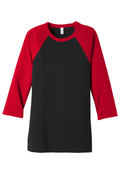 BELLA+CANVAS  Men's 3/4-Sleeve Baseball Tee. BC3200 1 of 2