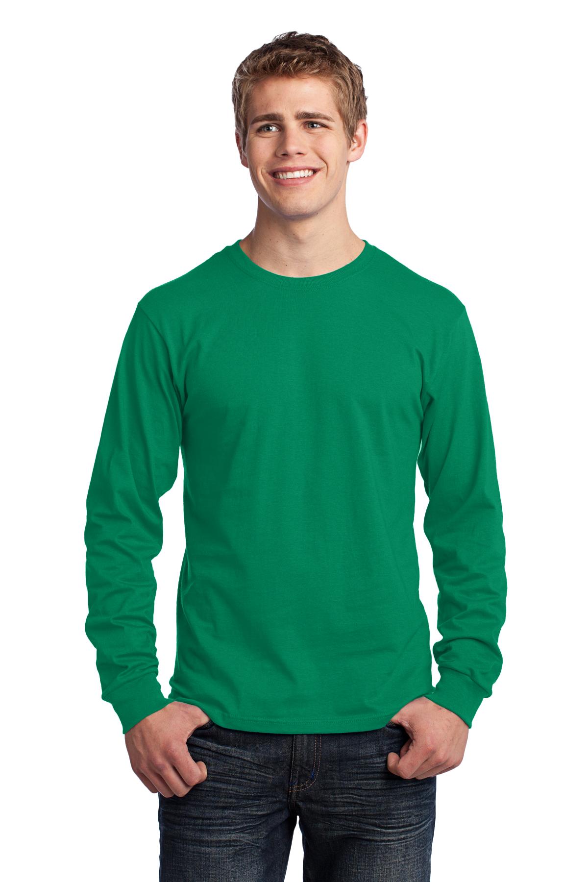 Port & Company Men's Long Sleeve Core Cotton Tee. PC54LS Mens Apparel Shirts & Tops