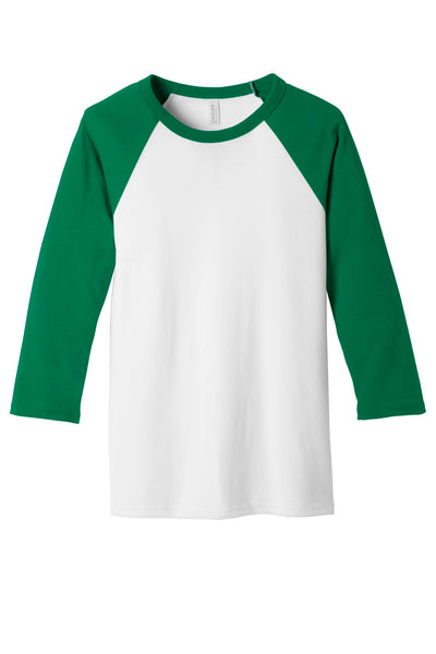 BELLA+CANVAS  Men's 3/4-Sleeve Baseball Tee. BC3200 1 of 2