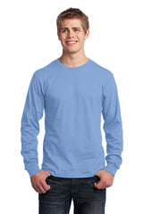 Port & Company Men's Long Sleeve Core Cotton Tee. PC54LS Mens Apparel Shirts & Tops