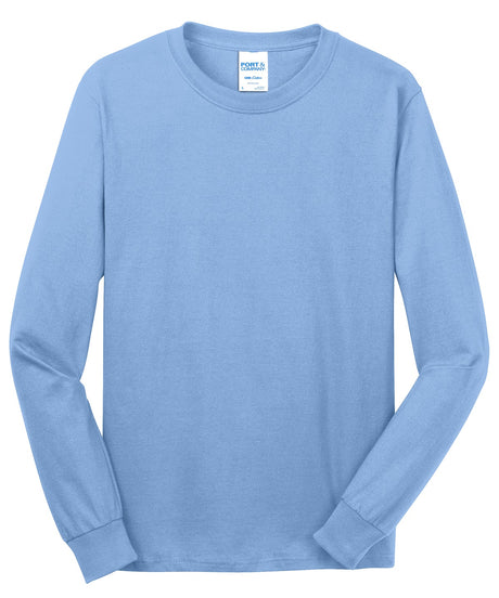 Port & Company Men's Long Sleeve Core Cotton Tee. PC54LS Mens Apparel Shirts & Tops