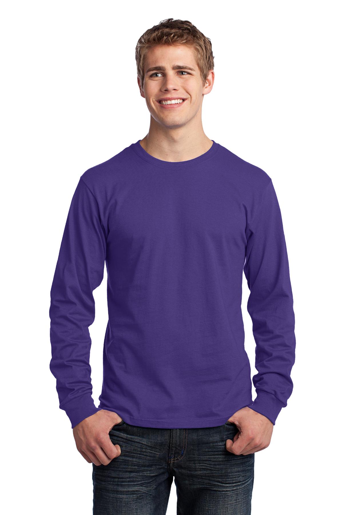 Port & Company Men's Long Sleeve Core Cotton Tee. PC54LS Mens Apparel Shirts & Tops