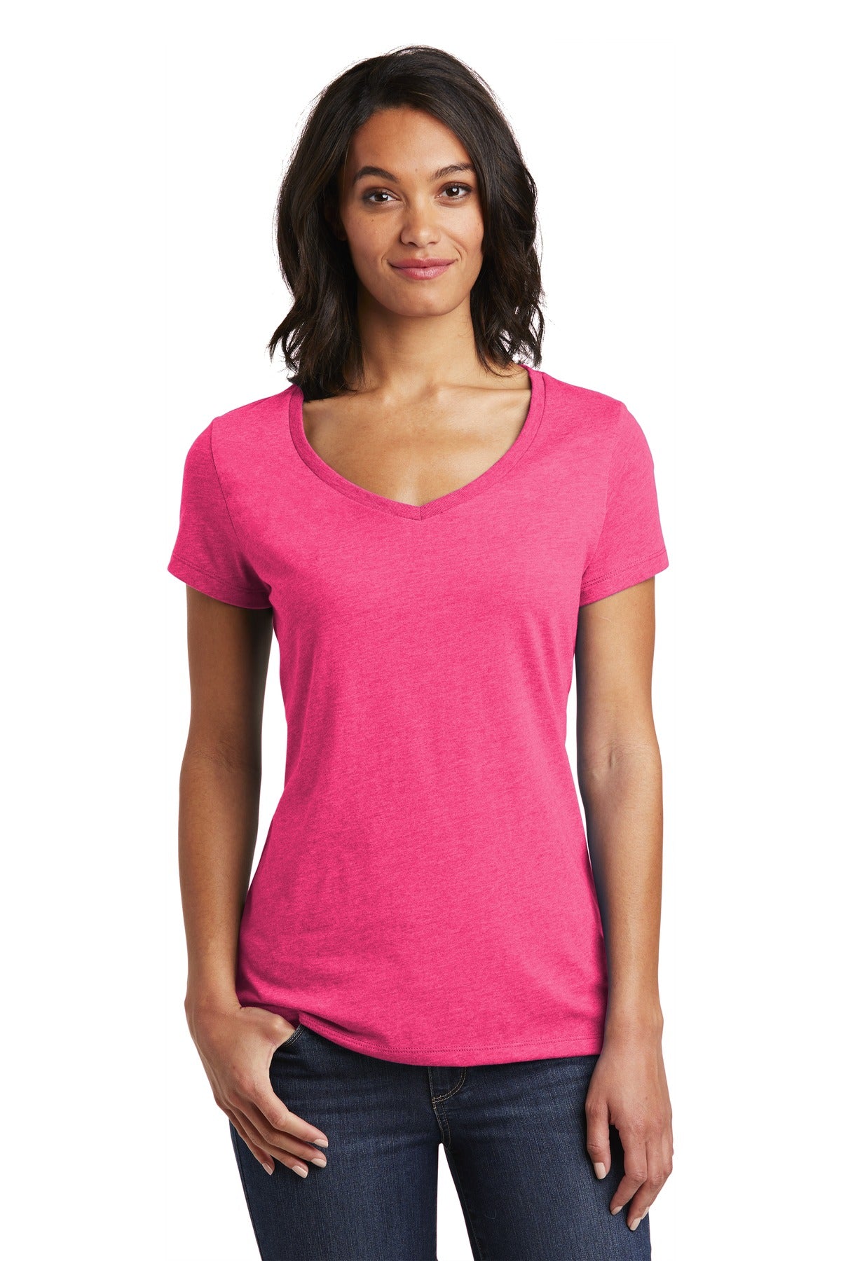 District Women's Very Important Tee V-Neck. DT6503 District