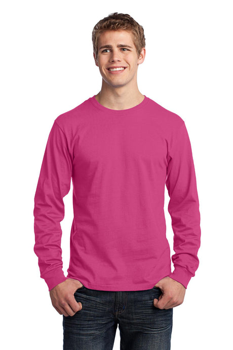 Port & Company Men's Long Sleeve Core Cotton Tee. PC54LS Mens Apparel Shirts & Tops