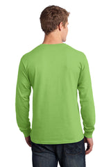 Port & Company Men's Long Sleeve Core Cotton Tee. PC54LS Mens Apparel Shirts & Tops