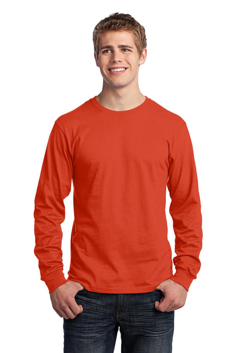 Port & Company Men's Long Sleeve Core Cotton Tee. PC54LS Mens Apparel Shirts & Tops