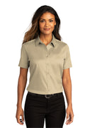 Port Authority Women's Short Sleeve SuperPro ReactTwill Shirt. LW809 1 of 2