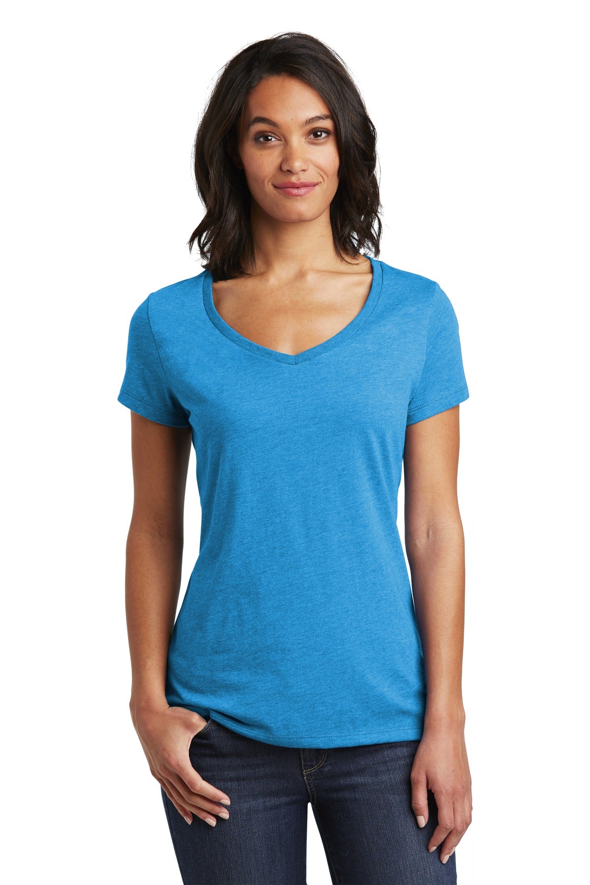 District Women's Very Important Tee V-Neck. DT6503 District