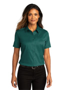 Port Authority Women's Short Sleeve SuperPro ReactTwill Shirt. LW809 1 of 2