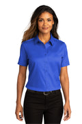 Port Authority Women's Short Sleeve SuperPro ReactTwill Shirt. LW809 1 of 2