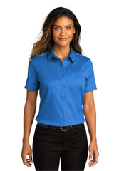 Port Authority Women's Short Sleeve SuperPro ReactTwill Shirt. LW809 1 of 2