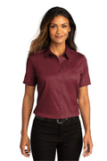 Port Authority Women's Short Sleeve SuperPro ReactTwill Shirt. LW809 1 of 2