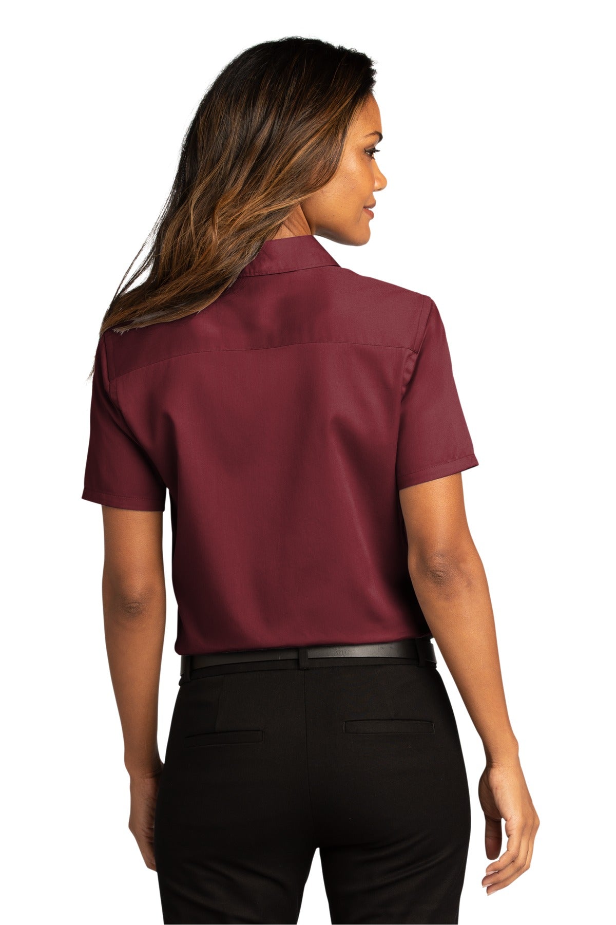 Port Authority Women's Short Sleeve SuperPro ReactTwill Shirt. LW809 1 of 2