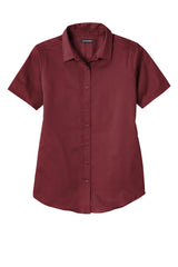 Port Authority Women's Short Sleeve SuperPro ReactTwill Shirt. LW809 1 of 2
