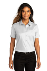 Port Authority Women's Short Sleeve SuperPro ReactTwill Shirt. LW809 1 of 2