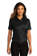 Port Authority Women's Short Sleeve SuperPro ReactTwill Shirt. LW809 1 of 2