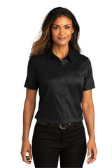 Port Authority Women's Short Sleeve SuperPro ReactTwill Shirt. LW809 1 of 2