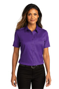 Port Authority Women's Short Sleeve SuperPro ReactTwill Shirt. LW809 1 of 2