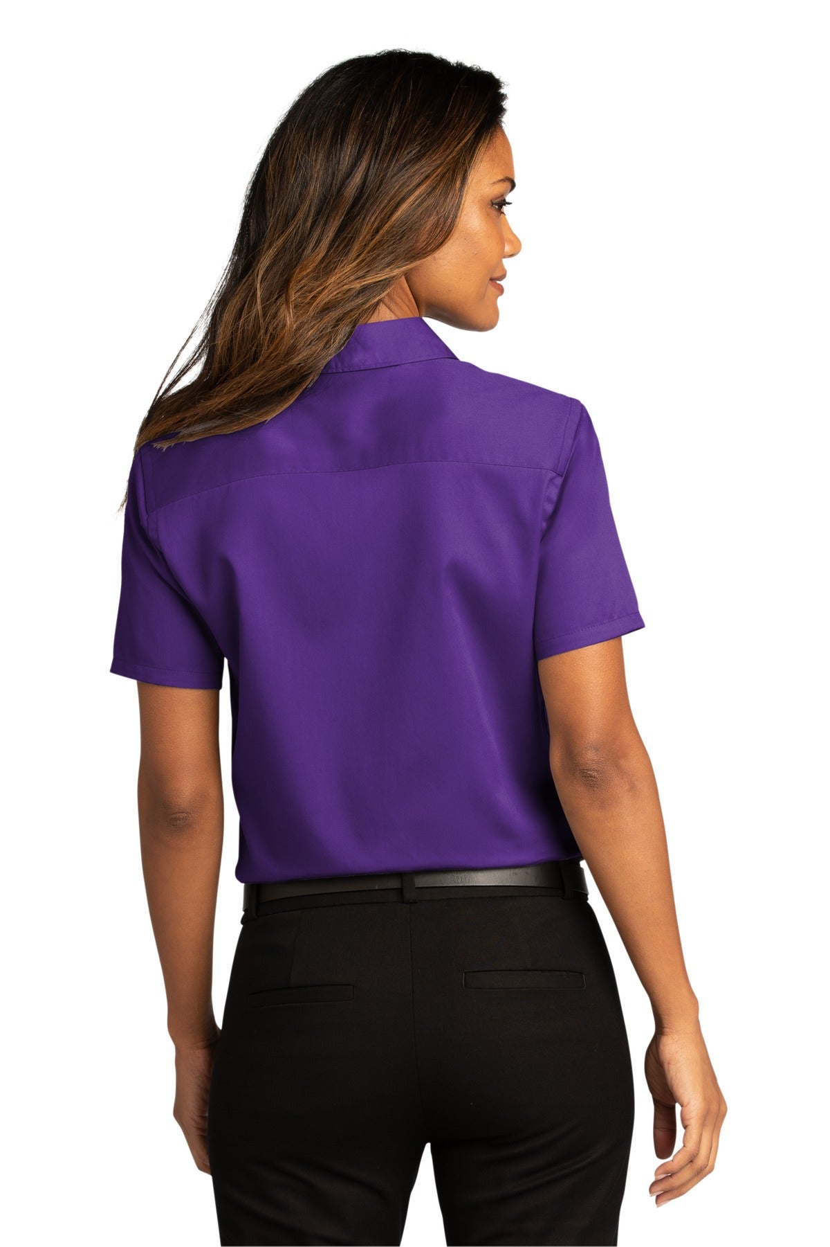 Port Authority Women's Short Sleeve SuperPro ReactTwill Shirt. LW809 1 of 2