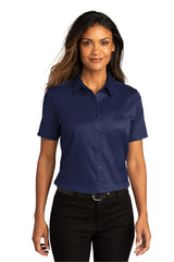Port Authority Women's Short Sleeve SuperPro ReactTwill Shirt. LW809 1 of 2