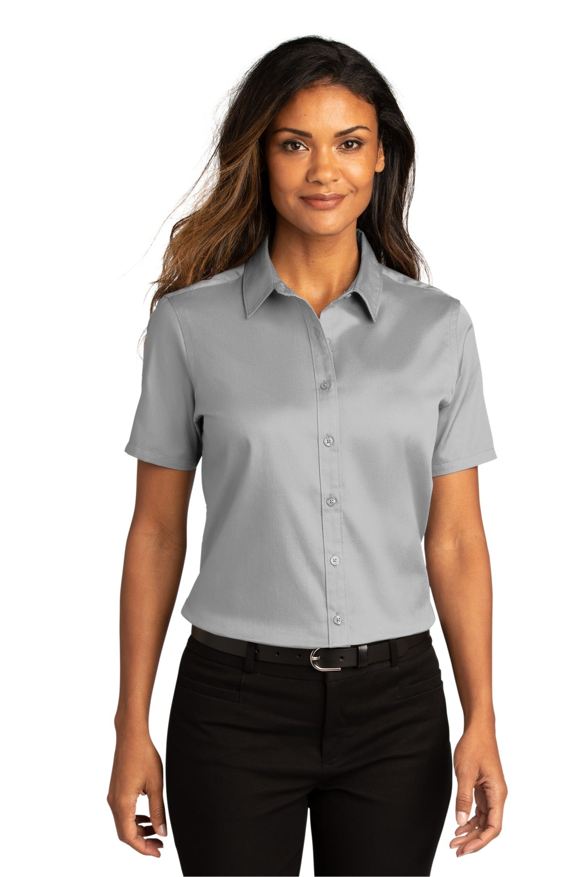 Port Authority Ladies Short Sleeve SuperPro React Twill Shirt. LW809