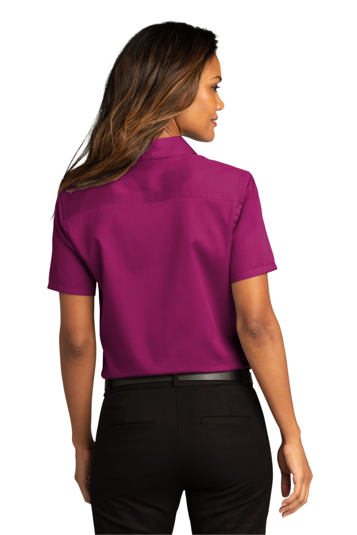 Port Authority Women's Short Sleeve SuperPro ReactTwill Shirt. LW809 1 of 2