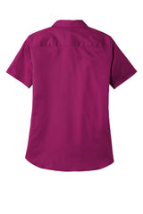 Port Authority Women's Short Sleeve SuperPro ReactTwill Shirt. LW809 1 of 2