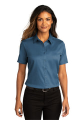 Port Authority Ladies Short Sleeve SuperPro React Twill Shirt. LW809